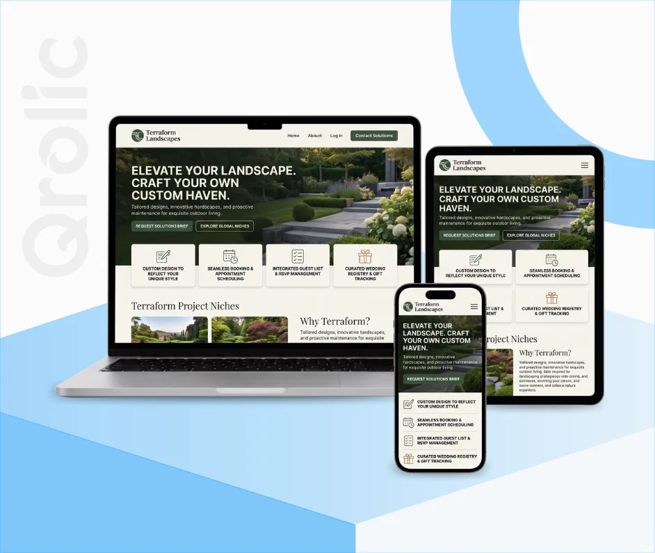 Landscaping Company Website Design & Development Landscaping company website design and development services by Qrolic