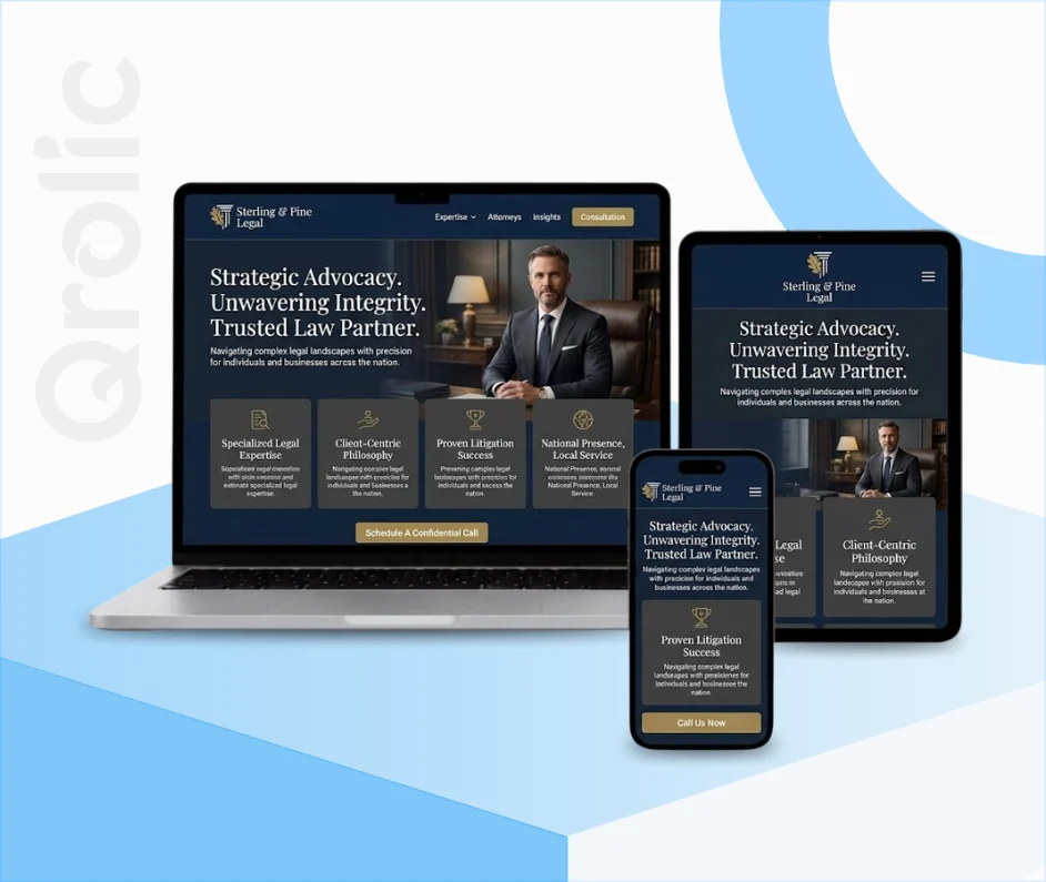 Law Firm Website Design & Development Service by Expert Designers Law firm website design and development services by Qrolic Technologies