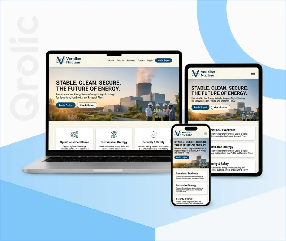 Nuclear energy website design and development services by Qrolic