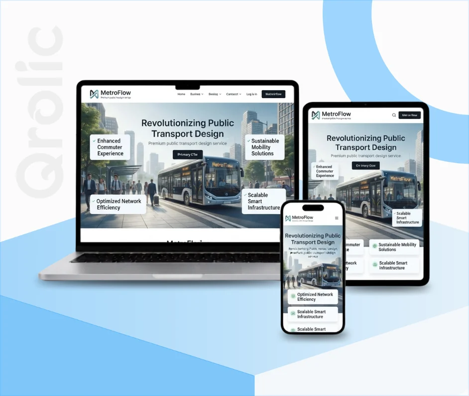  Public transport website design and development services showcasing route planning and real-time tracking features
