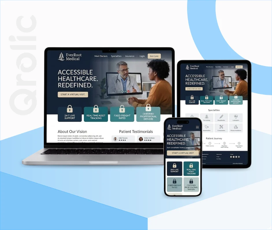 Telemedicine website design and development services by Qrolic
