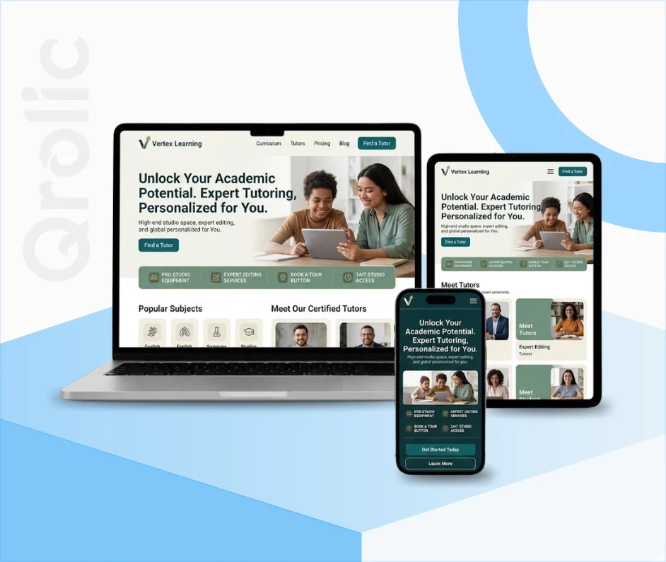 Tutoring Service Website Design & Development Service by Expert Designers Tutoring service website design and development services with booking system