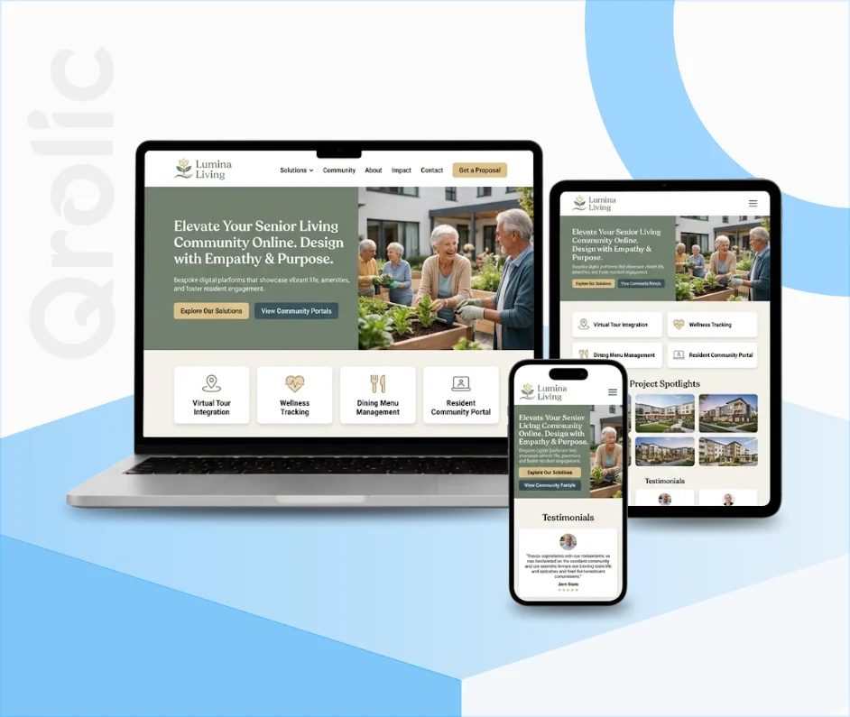 Senior Living Community Website Design Service We deliver senior living community website design and development with virtual tours, accessible navigation, and online booking. Get a free quote today.