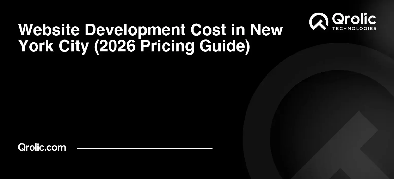 Website Development Cost in New York City (2026 Pricing Guide)