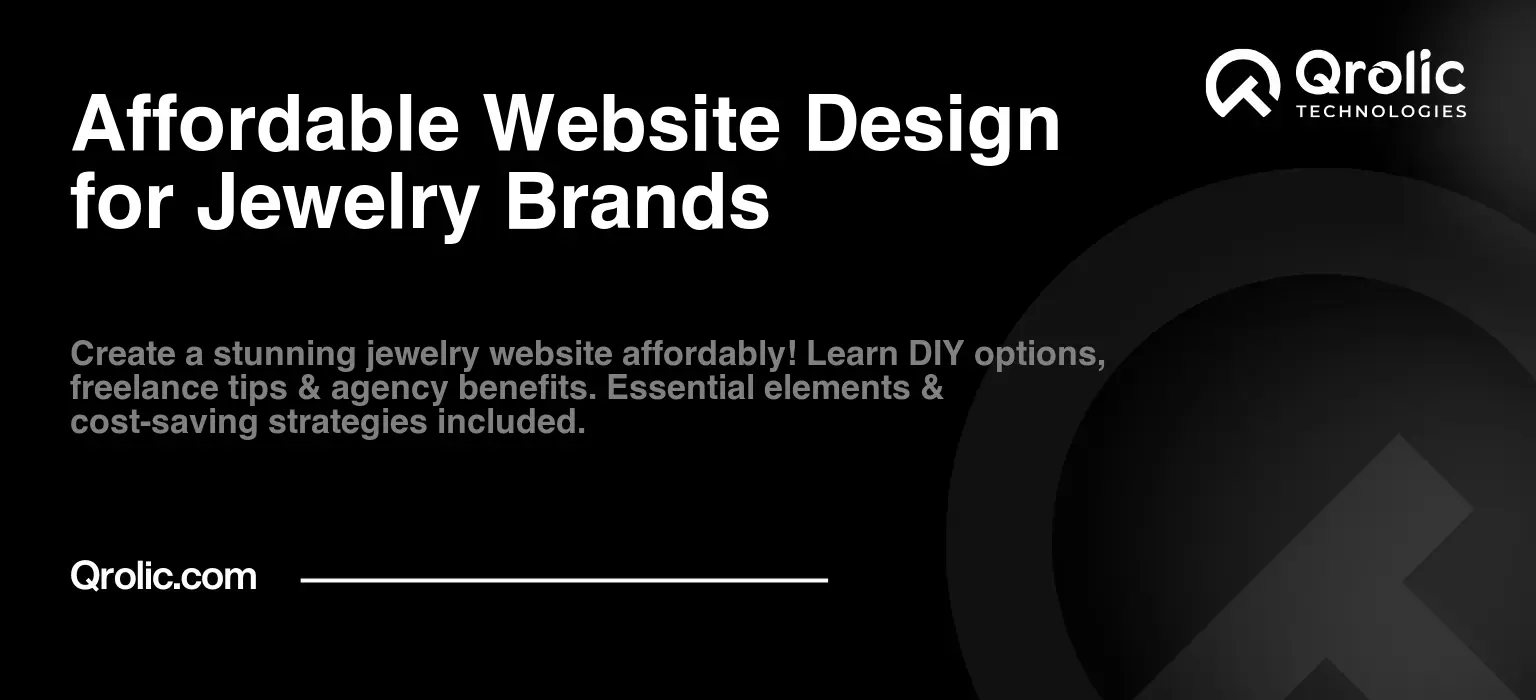 Affordable Website Design for Jewelry Brands