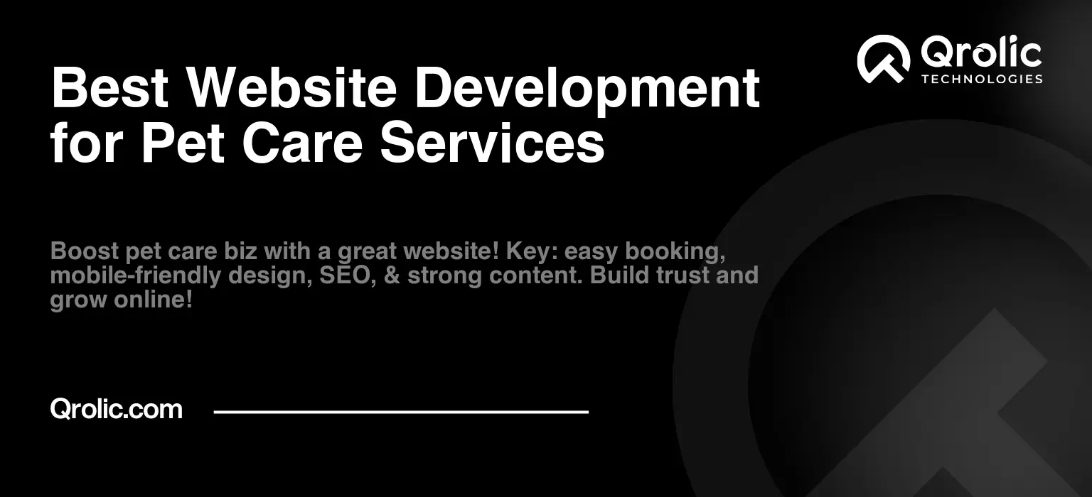 Best Website Development for Pet Care Services