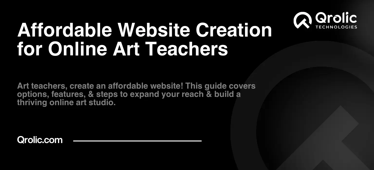 Affordable Website Creation for Online Art Teachers