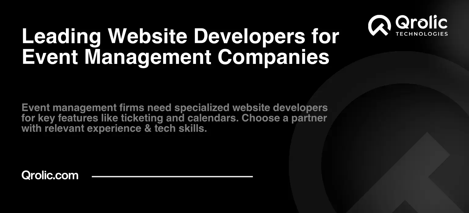 Leading Website Developers for Event Management Companies