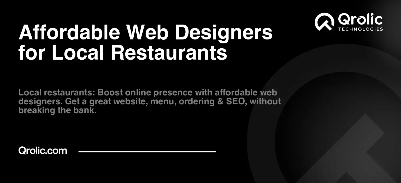 Affordable Web Designers for Local Restaurants