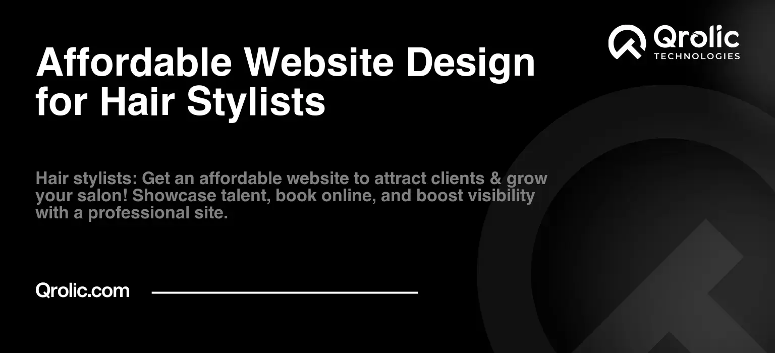 Affordable Website Design for Hair Stylists