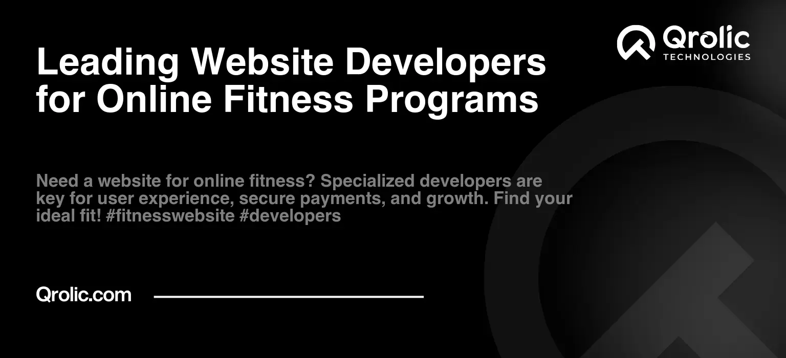 Leading Website Developers for Online Fitness Programs Leading Website Developers for Online Fitness Programs
