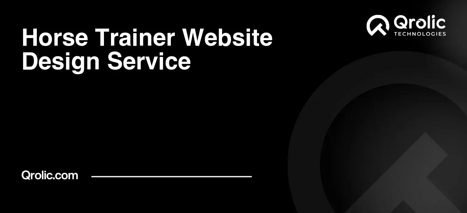 Horse Trainer Website Design Service Horse Trainer Website Design