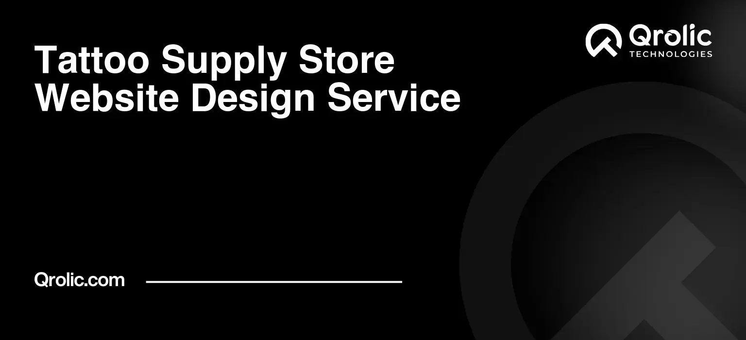 Tattoo Supply Store Website Design