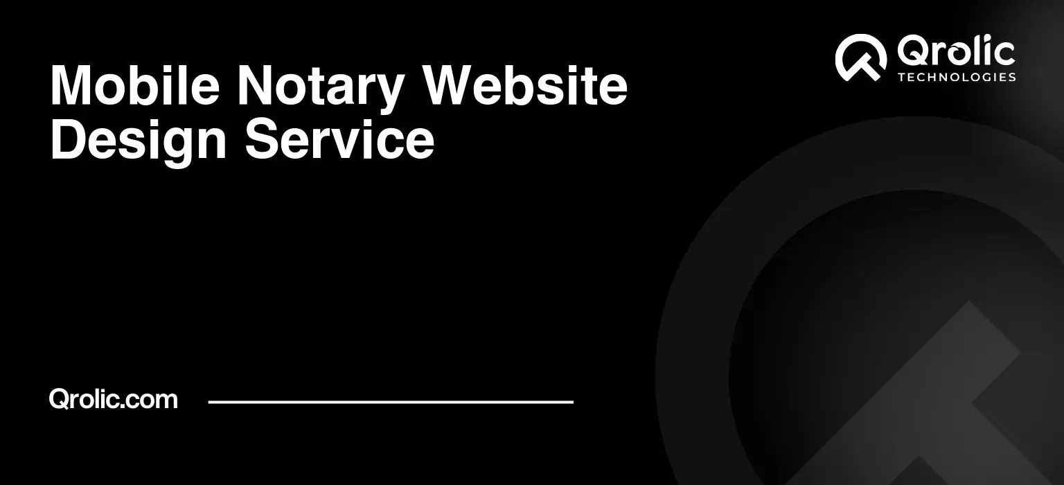 Mobile Notary Website Design Service Mobile Notary Website Design