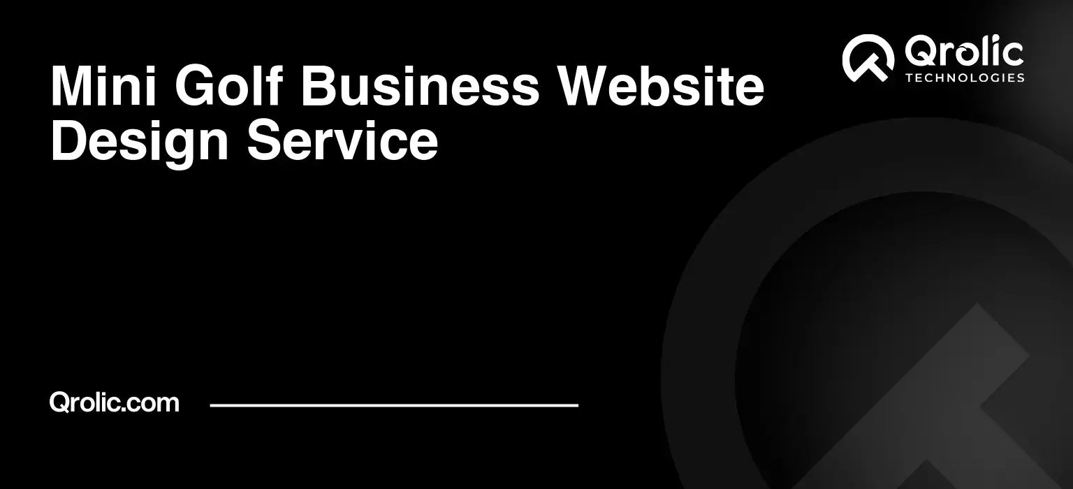 Mini Golf Business Website Design