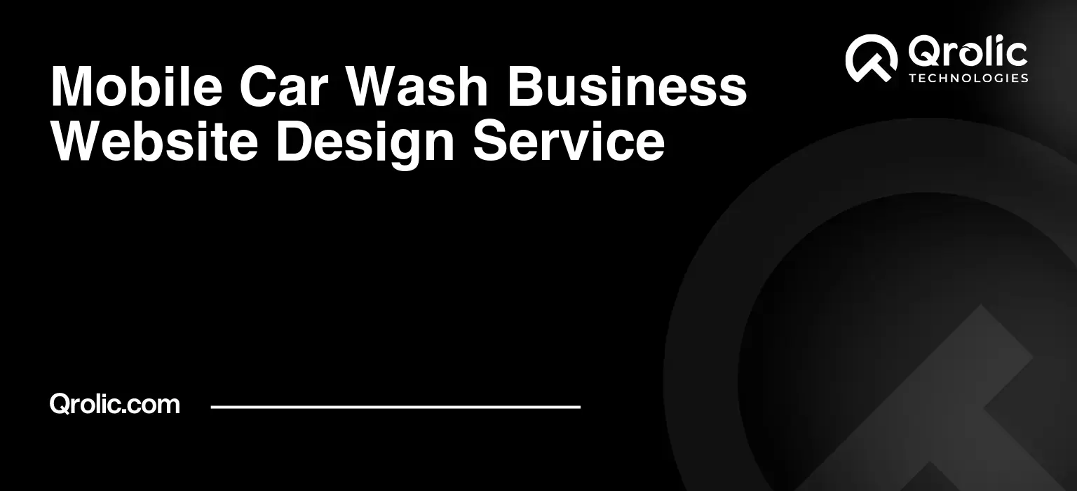 Mobile Car Wash Business Website Design