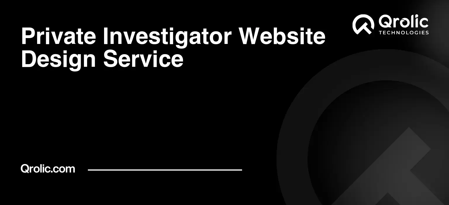 Private Investigator Website Design