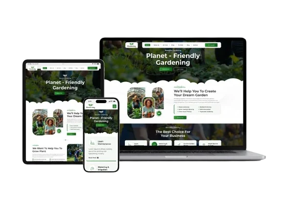 Plant Nursery Website Design & Development Service Plant nursery website design and development sample on desktop and mobile
