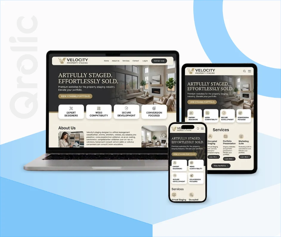  Property stager website design and development services by Qrolic
