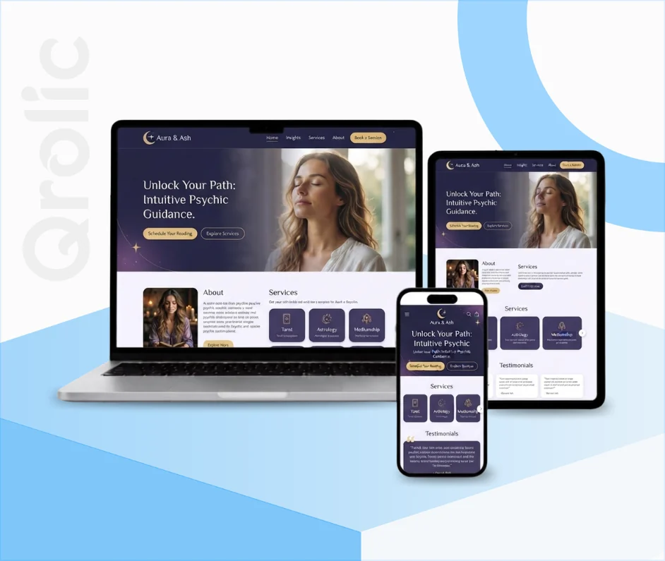 Psychic Practice Website Design and Development Services Psychic website design and development services hero banner