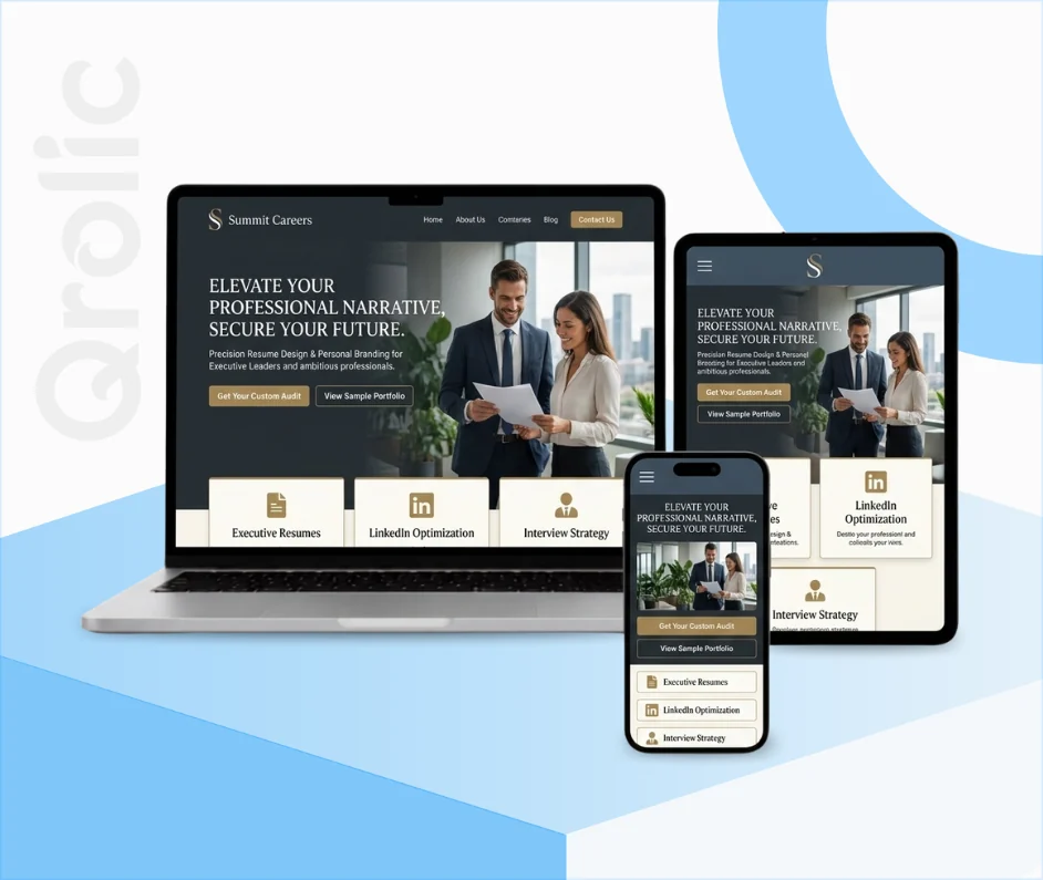 Resume Designer Website Design and Development Services Resume designer website design and development services showing a client portfolio and booking form