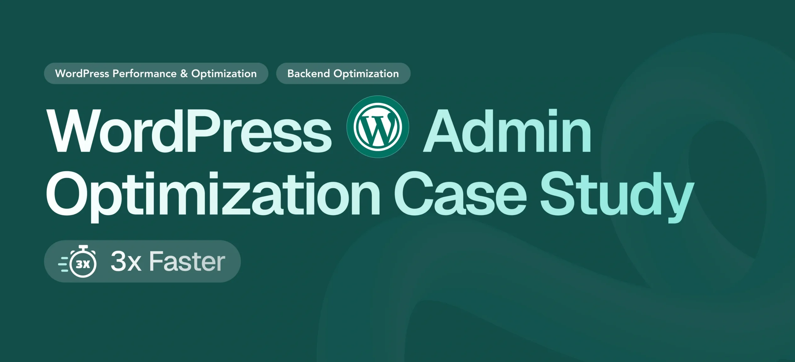 From Slow to Speedy: 3x Faster WordPress Admin Experience