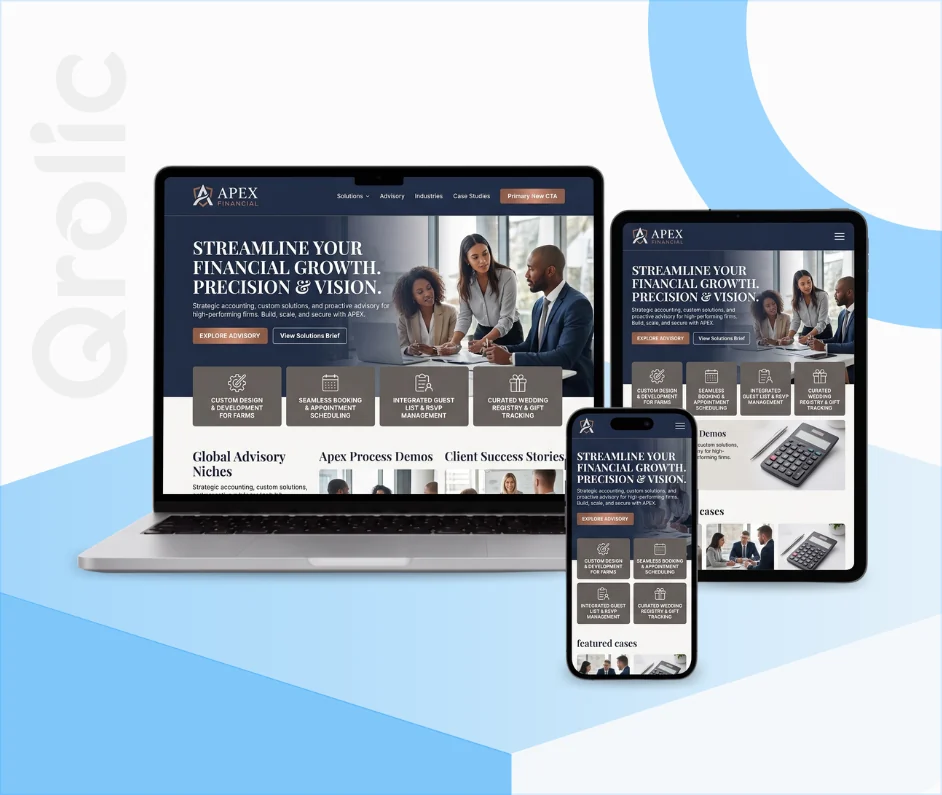 Accounting firm website design and development services by Qrolic