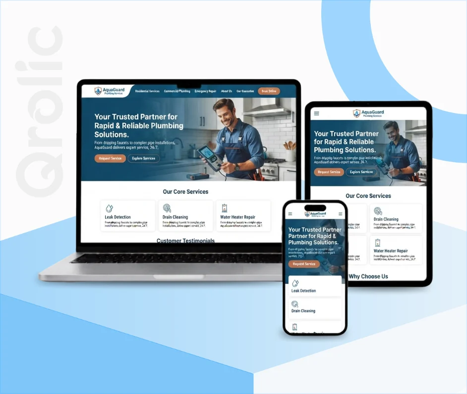 Plumbing Website Design and Development Services Plumbing website design and development services by Qrolic