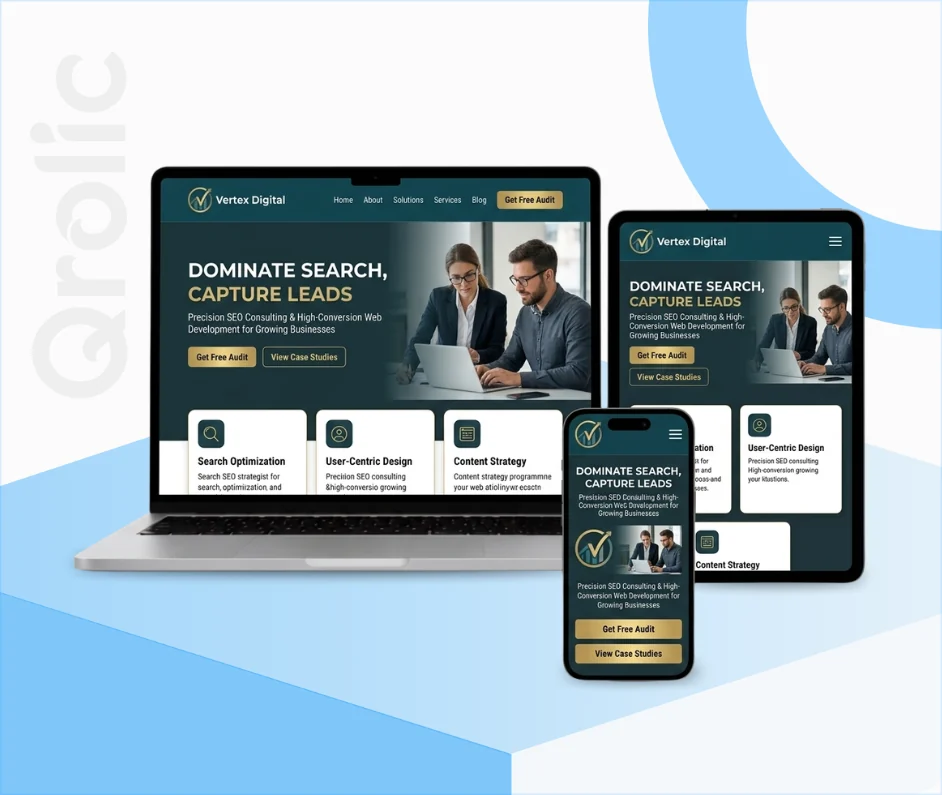 SEO Consultant Website Design and Development Services SEO consultant website design and development services by Qrolic