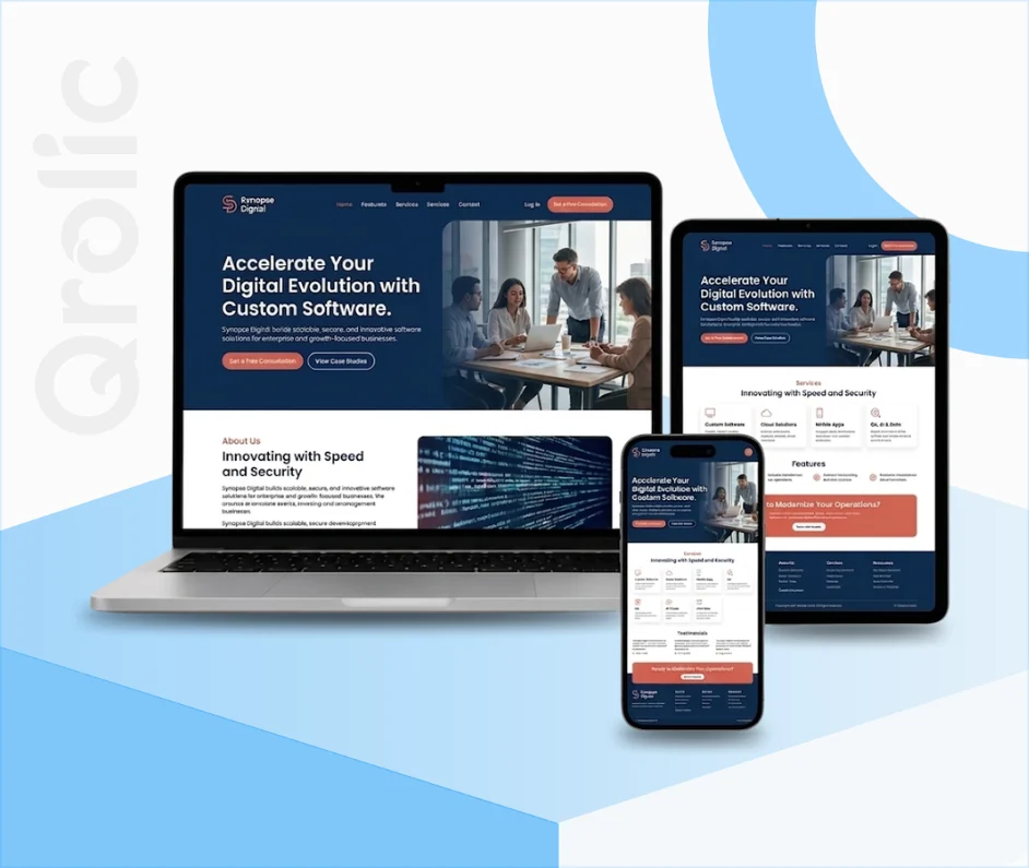 Software Company Website Design & Development Software company website design and development services by Qrolic