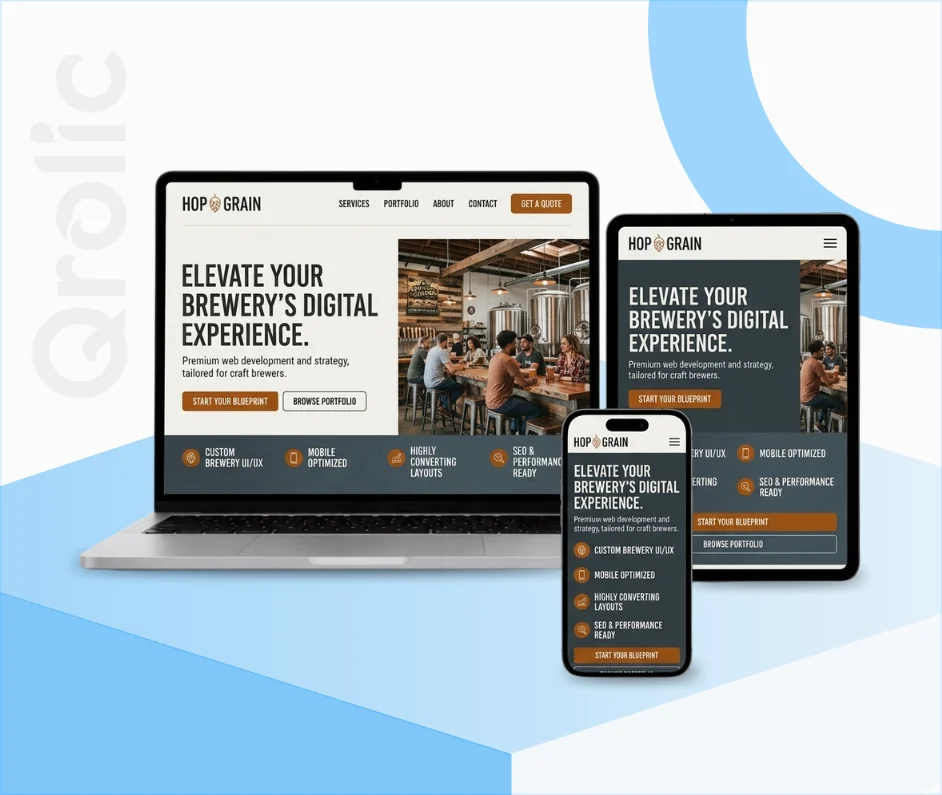 Craft Brewery Website Design and Development Services Brewery website design and development services by Qrolic