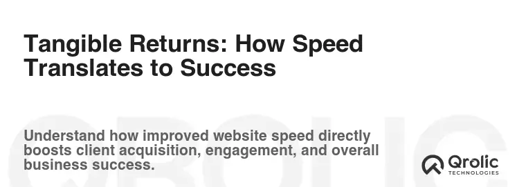 Tangible Returns: How Speed Translates to Success