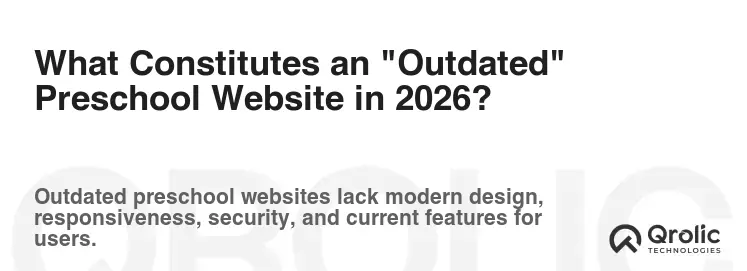 What Constitutes an "Outdated" Preschool Website in 2026?