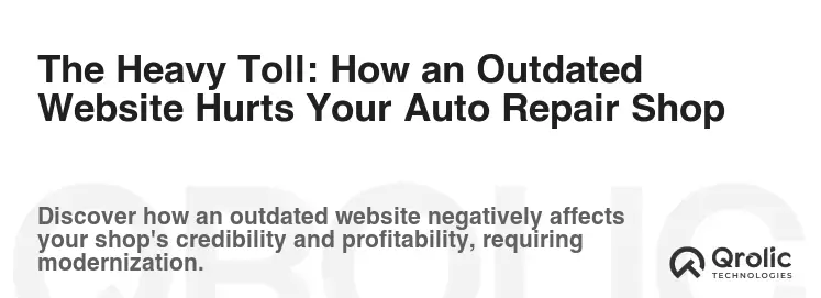 The Heavy Toll: How an Outdated Website Hurts Your Auto Repair Shop The Heavy Toll: How an Outdated Website Hurts Your Auto Repair Shop