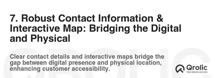 7. Robust Contact Information & Interactive Map: Bridging the Digital and Physical