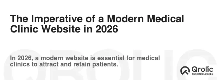The Imperative of a Modern Medical Clinic Website in 2026 The Imperative of a Modern Medical Clinic Website in 2026