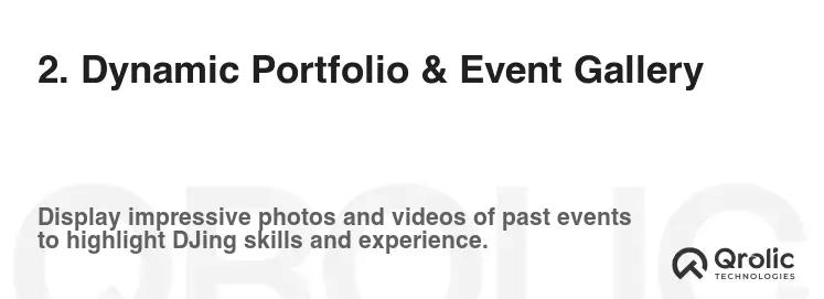 2. Dynamic Portfolio & Event Gallery
