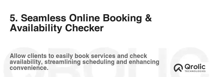 5. Seamless Online Booking & Availability Checker