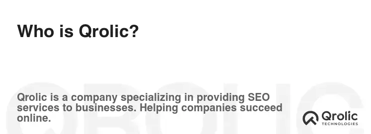 Who is Qrolic? Who is Qrolic?