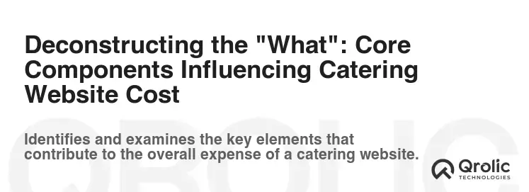 Deconstructing the "What": Core Components Influencing Catering Website Cost