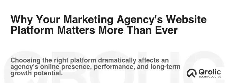 Why Your Marketing Agency's Website Platform Matters More Than Ever