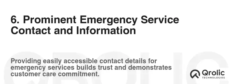 6. Prominent Emergency Service Contact and Information 6. Prominent Emergency Service Contact and Information