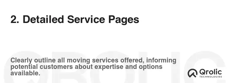 2. Detailed Service Pages 2. Detailed Service Pages