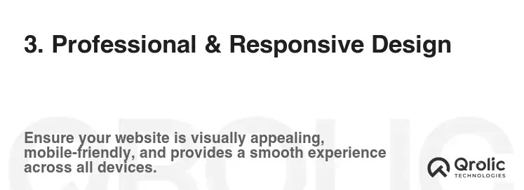 3. Professional & Responsive Design 3. Professional & Responsive Design