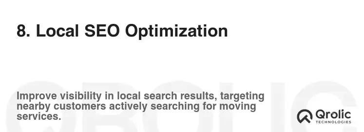8. Local SEO Optimization 8. Local SEO Optimization