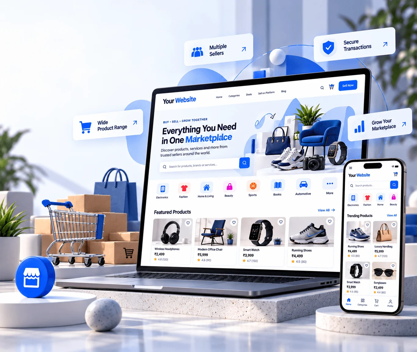 Crowdfunding website design and development showing a custom WordPress website built around crowdfunding goals, user journeys, and CMS control