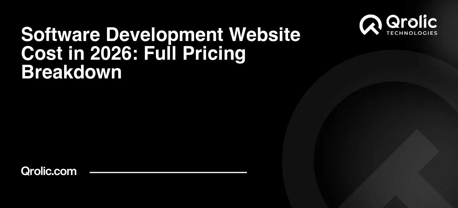 Software Development Website Cost in 2026: Full Pricing Breakdown