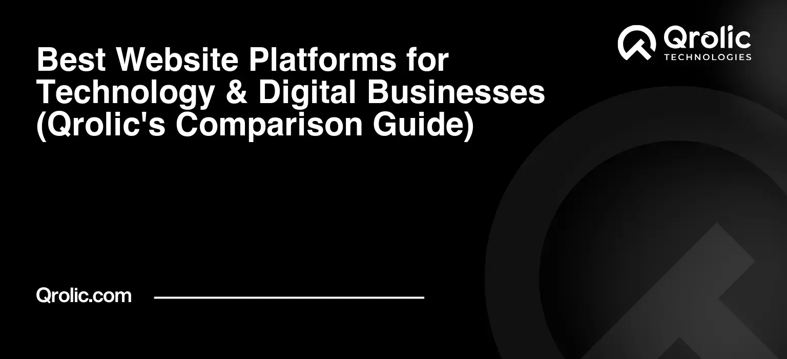 Best Website Platforms for Technology & Digital Businesses (Qrolic’s Comparison Guide)