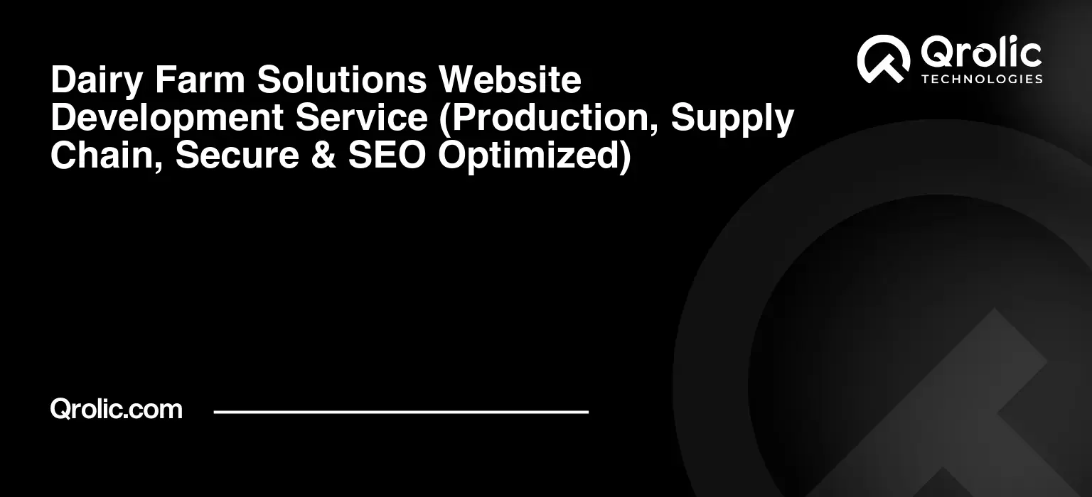 Dairy-Farm-Solutions-Website-Development-Service-Production-Supply-Chain-Secure-amp-SEO-Optimized-Featured-Image