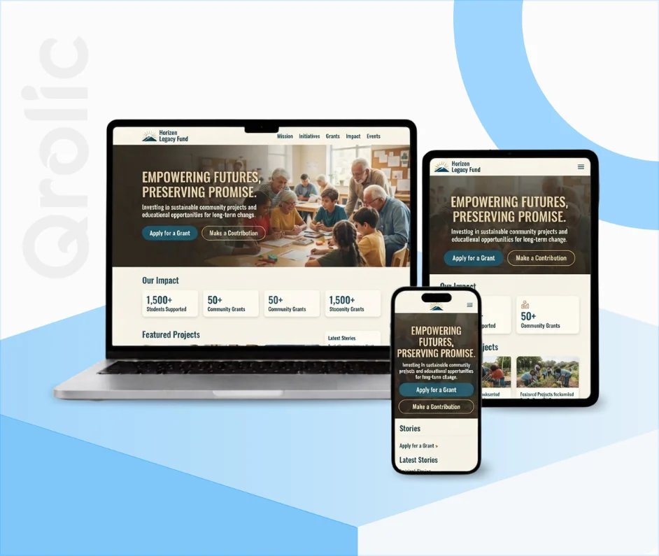 Nonprofit and foundation website design and development services for donation and volunteer platforms
